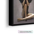 Quadro Decorativo Rainha Africana 100x76 Cm | Com Moldura Pre